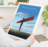 Angel of the North Travel Print Wall Art, Travel Poster of Angel of the North, England, Angel of the North Art Gift, Wall Art Print NQ Media Designs