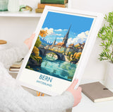 Bern Wall Art Travel Poster, Travel Print of Bern, Swiss Poster, Bern Art Gift, Switzerland Art Travel Gift NQ Media Designs