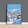 Kitzbuhel Wall Art Travel Print, Travel Poster of Kitzbuhel, Ski Poster, Kitzbuhel Art Gift, Austria Ski Art Travel Gift NQ Media Designs