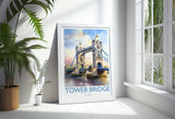 Tower Bridge Poster, Travel Print of Tower Bridge, London, England, Tower Bridge Art Gift, London Travel Watercolour Gift NQ Media Designs