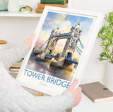 Tower Bridge Poster, Travel Print of Tower Bridge, London, England, Tower Bridge Art Gift, London Travel Watercolour Gift NQ Media Designs