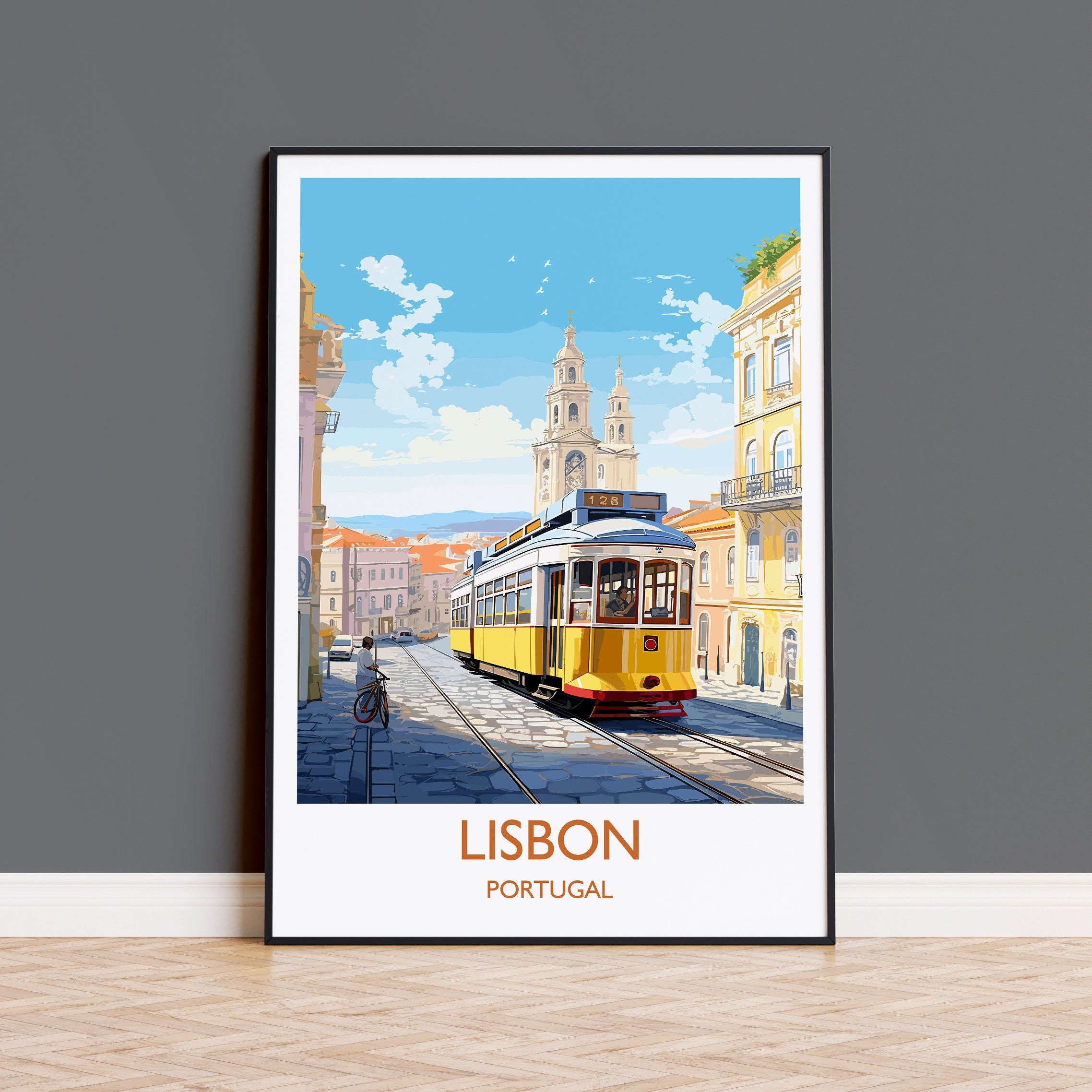 Lisbon PrintTravel Wall Art, Travel Poster of Lisbon,Lisbon Art Print, Portugal Wall Print, Lisbon Gift,Lisbon Tram Artwork NQ Media Designs