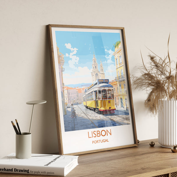 Lisbon PrintTravel Wall Art, Travel Poster of Lisbon,Lisbon Art Print, Portugal Wall Print, Lisbon Gift,Lisbon Tram Artwork