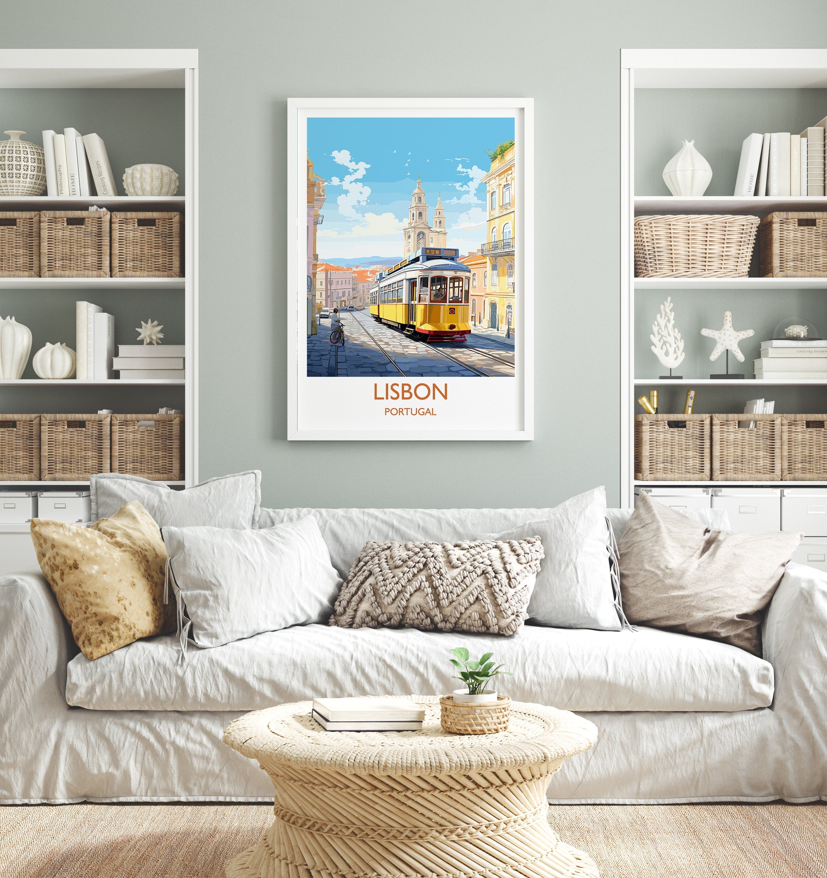 Lisbon PrintTravel Wall Art, Travel Poster of Lisbon,Lisbon Art Print, Portugal Wall Print, Lisbon Gift,Lisbon Tram Artwork NQ Media Designs