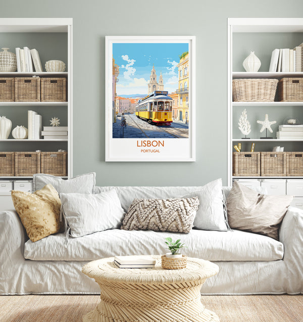 Lisbon PrintTravel Wall Art, Travel Poster of Lisbon,Lisbon Art Print, Portugal Wall Print, Lisbon Gift,Lisbon Tram Artwork