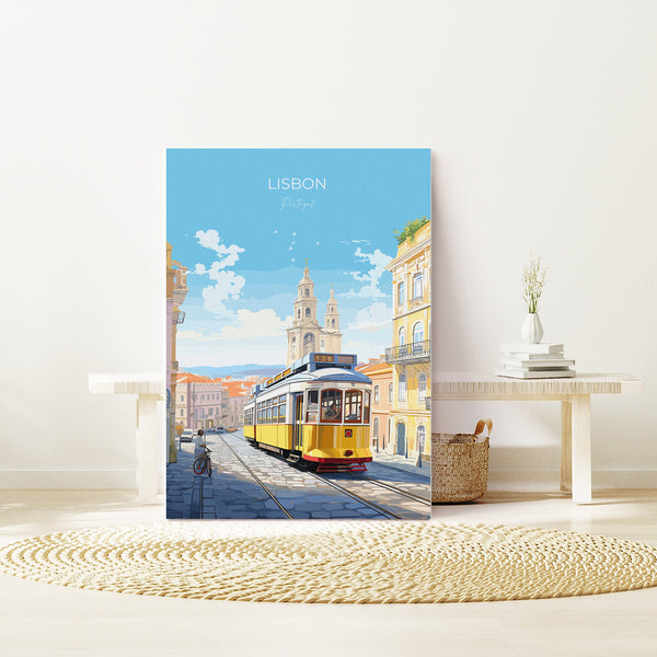 Lisbon Poster Wall Art, Travel Print of Lisbon,Lisbon Art Print, Portugal Wall Print, Lisbon Art Gift,Lisbon Tram Artwork