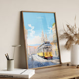 Lisbon Poster Wall Art, Travel Print of Lisbon,Lisbon Art Print, Portugal Wall Print, Lisbon Art Gift,Lisbon Tram Artwork NQ Media Designs