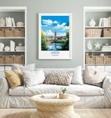 Leeds PrintTravel Wall Art, Travel Poster of Leeds,Leeds Art Print, Yorkshire Wall Print, Yorkshire Gift,Leeds Artwork NQ Media Designs