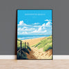 Winterton Beach Print Wall Art, Travel Poster of Winterton Beach, Norfolk, England, Winterton Beach Gift, Norfolk Art Gift, Wall Art Print