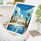 Abu Dhabi Travel Poster Wall Art, Travel Print of Abu Dhabi , United Arab Emirates, Abu DhabiArt Gift, Wall Art Travel Gift NQ Media Designs