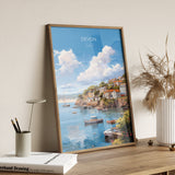 Devon Travel Poster, Devon Travel Print, England, Devon Art Gift, Devon Coastline Wall Art Print NQ Media Designs
