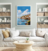 Devon Travel Poster, Devon Travel Print, England, Devon Art Gift, Devon Coastline Wall Art Print NQ Media Designs