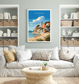Portmeirion Travel Poster Wall Art, Portmeirion Travel Print, Wales, Welsh Art, Portmeirion Canvas Gift, Wall Art Print NQ Media Designs