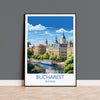 Bucharest Wall Art Travel Poster, Travel Print of Bucharest , Romania Poster, Bucharest Art Gift, Romania Art Travel Gift NQ Media Designs