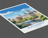 Bucharest Wall Art Travel Poster, Travel Print of Bucharest , Romania Poster, Bucharest Art Gift, Romania Art Travel Gift NQ Media Designs