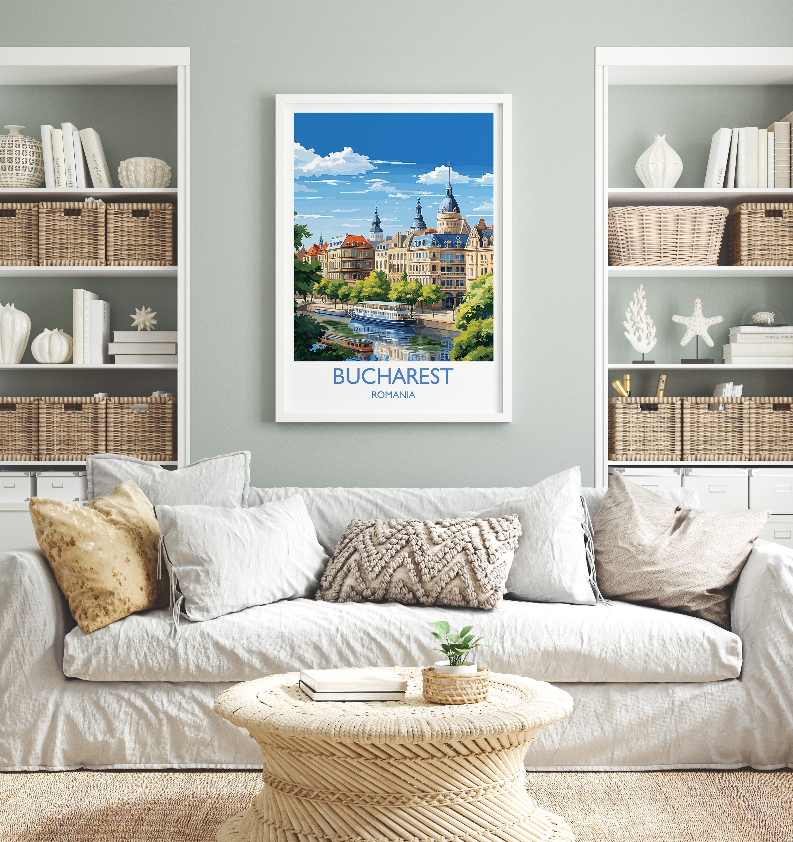 Bucharest Wall Art Travel Poster, Travel Print of Bucharest , Romania Poster, Bucharest Art Gift, Romania Art Travel Gift NQ Media Designs