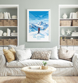 Val d'isere Wall Art Travel Poster, Travel Print of Val d'isere, Ski Poster, Val d'isere Art Gift, French Ski Art lover Travel Gift NQ Media Designs