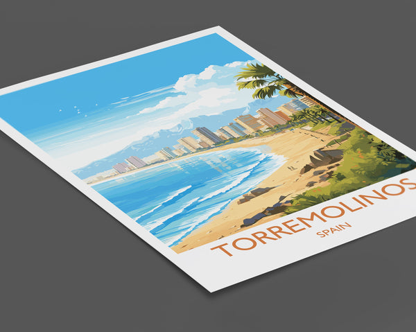 Torremolinos Travel Print Wall Art, Travel Poster of Torremolinos, Spain, TorremolinosArt Gift, Costa Del Sol Art