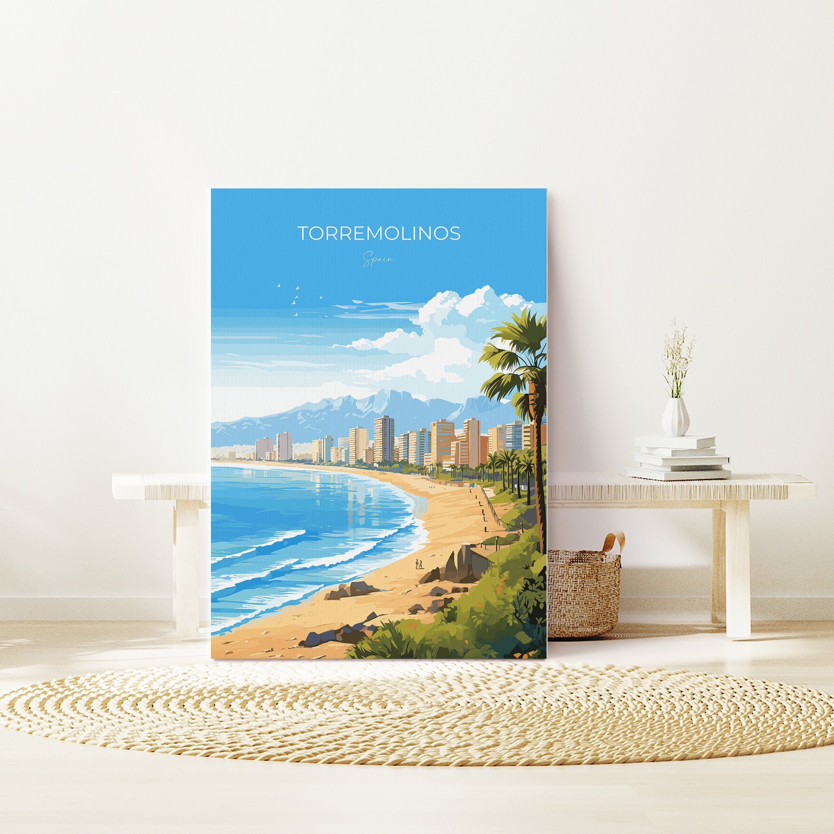 Torremolinos Travel Print Wall Art, Travel Poster of Torremolinos, Spain, TorremolinosArt Gift, Costa Del Sol Art NQ Media Designs