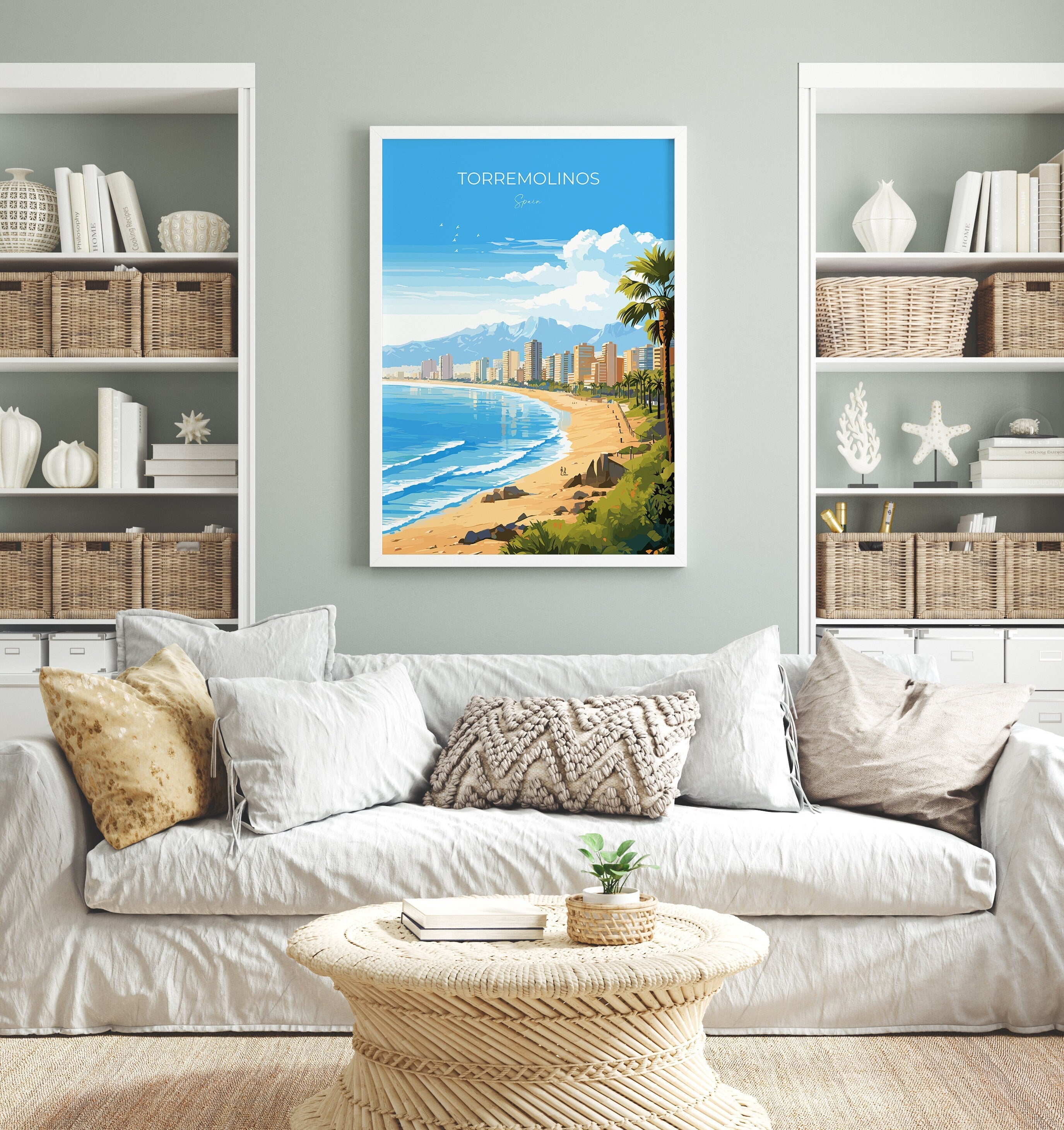 Torremolinos Travel Print Wall Art, Travel Poster of Torremolinos, Spain, TorremolinosArt Gift, Costa Del Sol Art NQ Media Designs