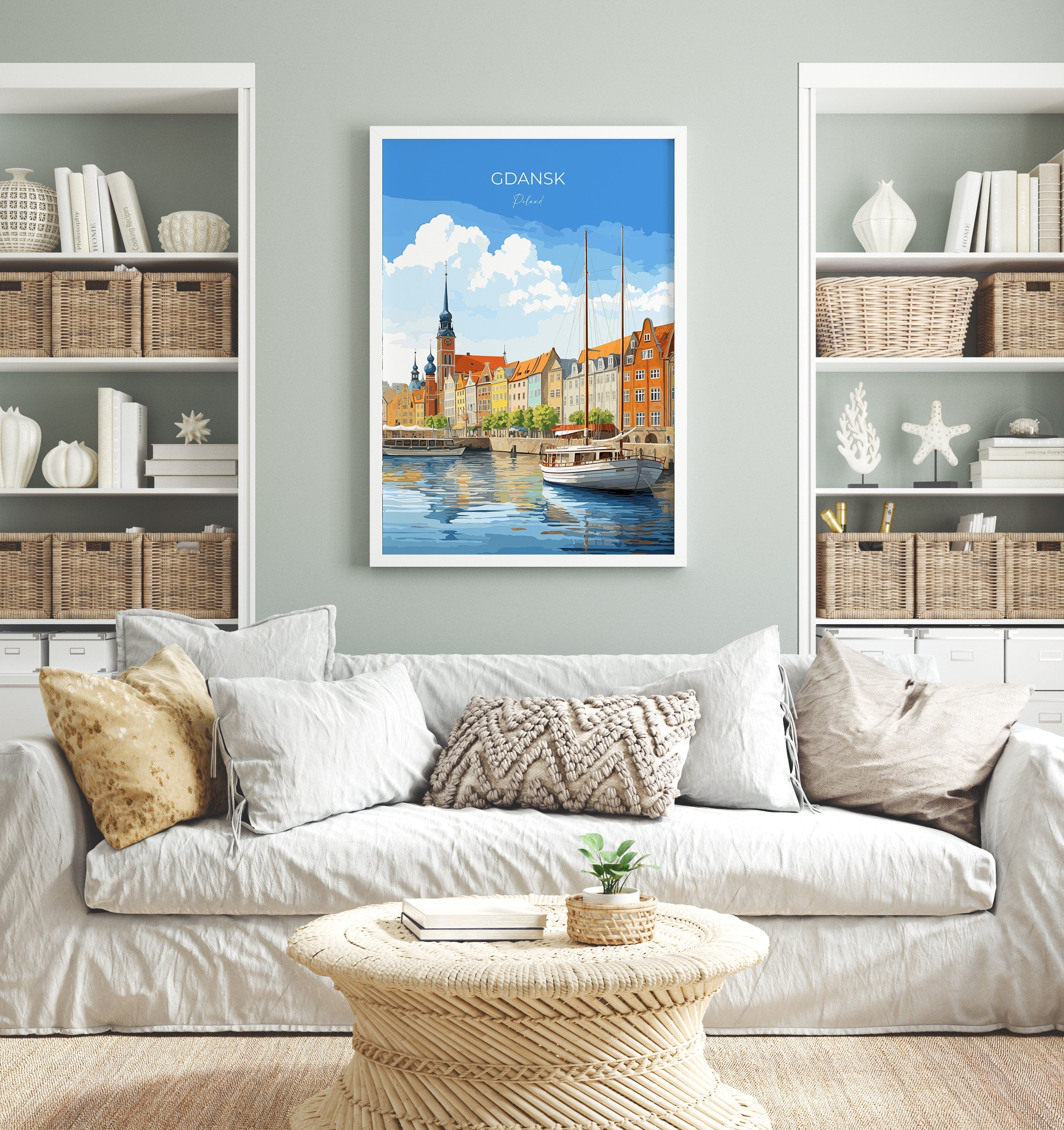 Gdansk Print Wall Art, Travel Poster of Gdansk, Gdansk Gift Art, Poland Wall Art, Travel Lovers Gift NQ Media Designs