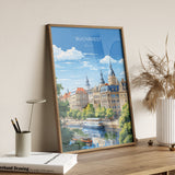 Bucharest Wall Art Travel Poster, Travel Print of Bucharest , Romania Poster, Bucharest Art Gift, Romania Art Travel Lovers Gift NQ Media Designs