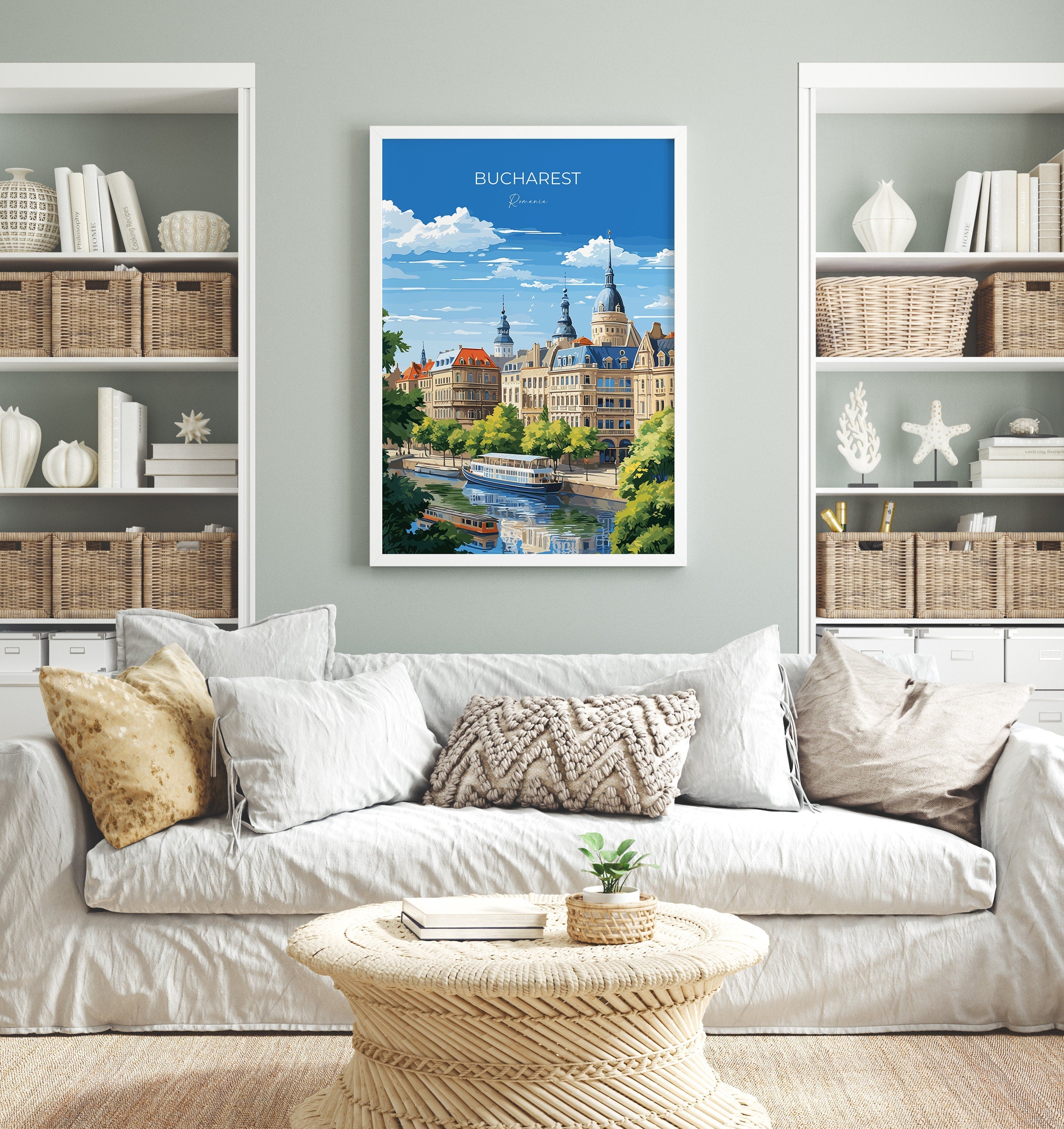 Bucharest Wall Art Travel Poster, Travel Print of Bucharest , Romania Poster, Bucharest Art Gift, Romania Art Travel Lovers Gift NQ Media Designs
