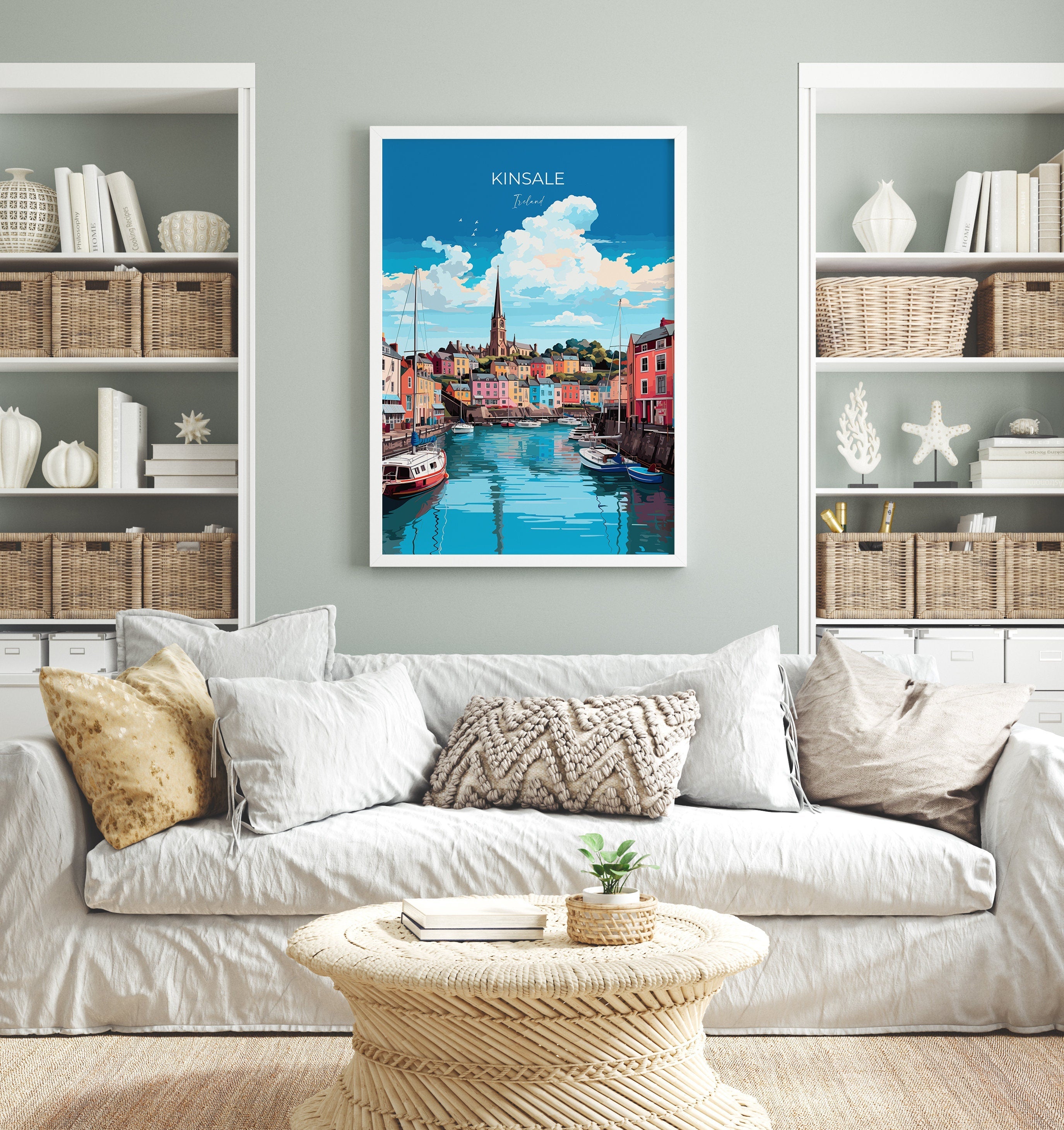 Kinsale Wall Art Poster, Travel Print of Kinsale, Ireland, Kinsale Art Gift, Travel Lovers Wall Decor Gift NQ Media Designs