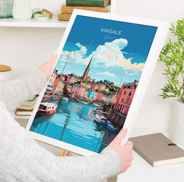 Kinsale Wall Art Poster, Travel Print of Kinsale, Ireland, Kinsale Art Gift, Travel Lovers Wall Decor Gift