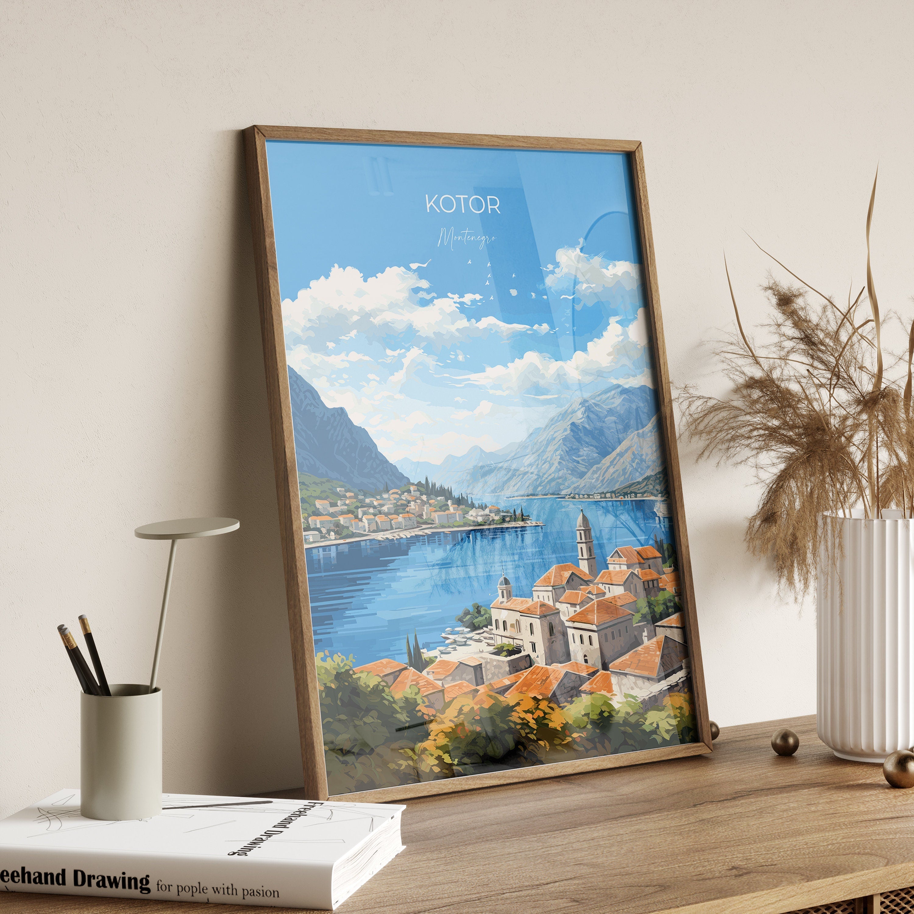 Kotor Travel Print Wall Art, Kotor Travel Print, Montenegro Art Gift, Europe Art, Kotor Gift, Wall Art Print NQ Media Designs