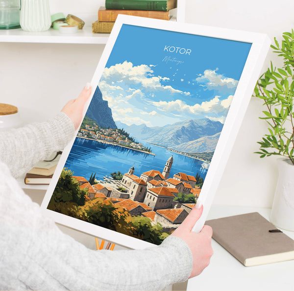 Kotor Travel Print Wall Art, Kotor Travel Print, Montenegro Art Gift, Europe Art, Kotor Gift, Wall Art Print