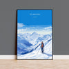 St Anton Wall Art Travel Poster, Travel Print of St Anton, Ski Poster, St Anton Art Lovers Gift, Austria Ski Art Travel Gift NQ Media Designs