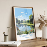 Regent's Park Travel Poster Wall Art, Travel Print of Regent's Park, London Poster, Regent's Park Gift, Regent's Park Art Lovers Gift NQ Media Designs