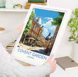 Covent Garden Travel Poster Wall Art, Travel Print of Covent Garden, London Poster, Covent Garden Gift, Covent Garden Art Lovers Gift NQ Media Designs