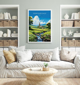Derbyshire Dales Travel Print Wall Art, Travel Poster of Derbyshire Dales, England, Derbyshire Dales Art Lovers Gift, English Countryside NQ Media Designs
