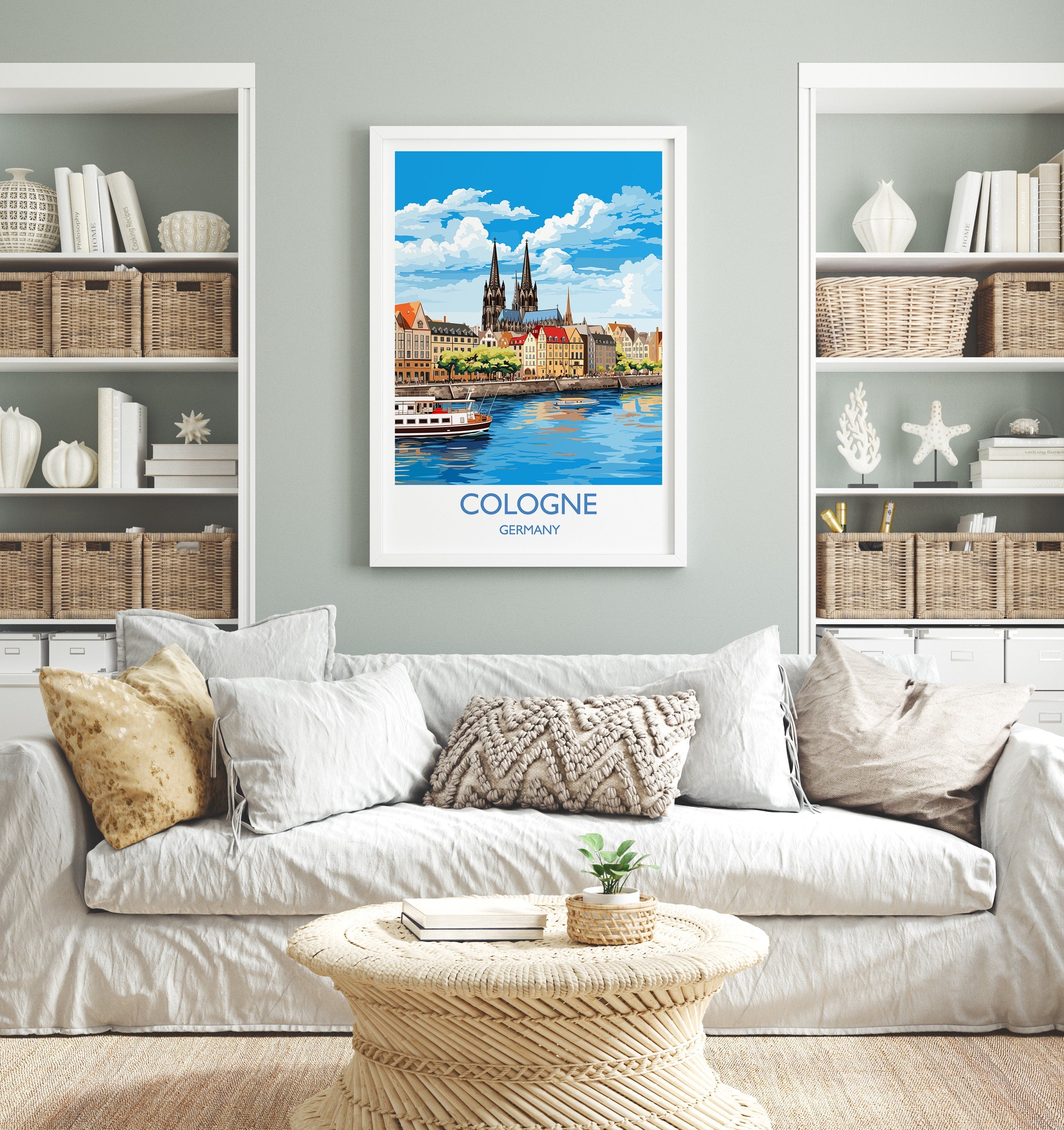 Cologne Travel Poster Wall Art, Travel Print of Cologne, Cologne Gift Art, Germany Wall Art Lover Gift NQ Media Designs