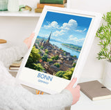 Bonn Travel Poster Wall Art, Travel Print of Bonn, Bonn Gift Art, Germany Wall Art Lover Gift NQ Media Designs