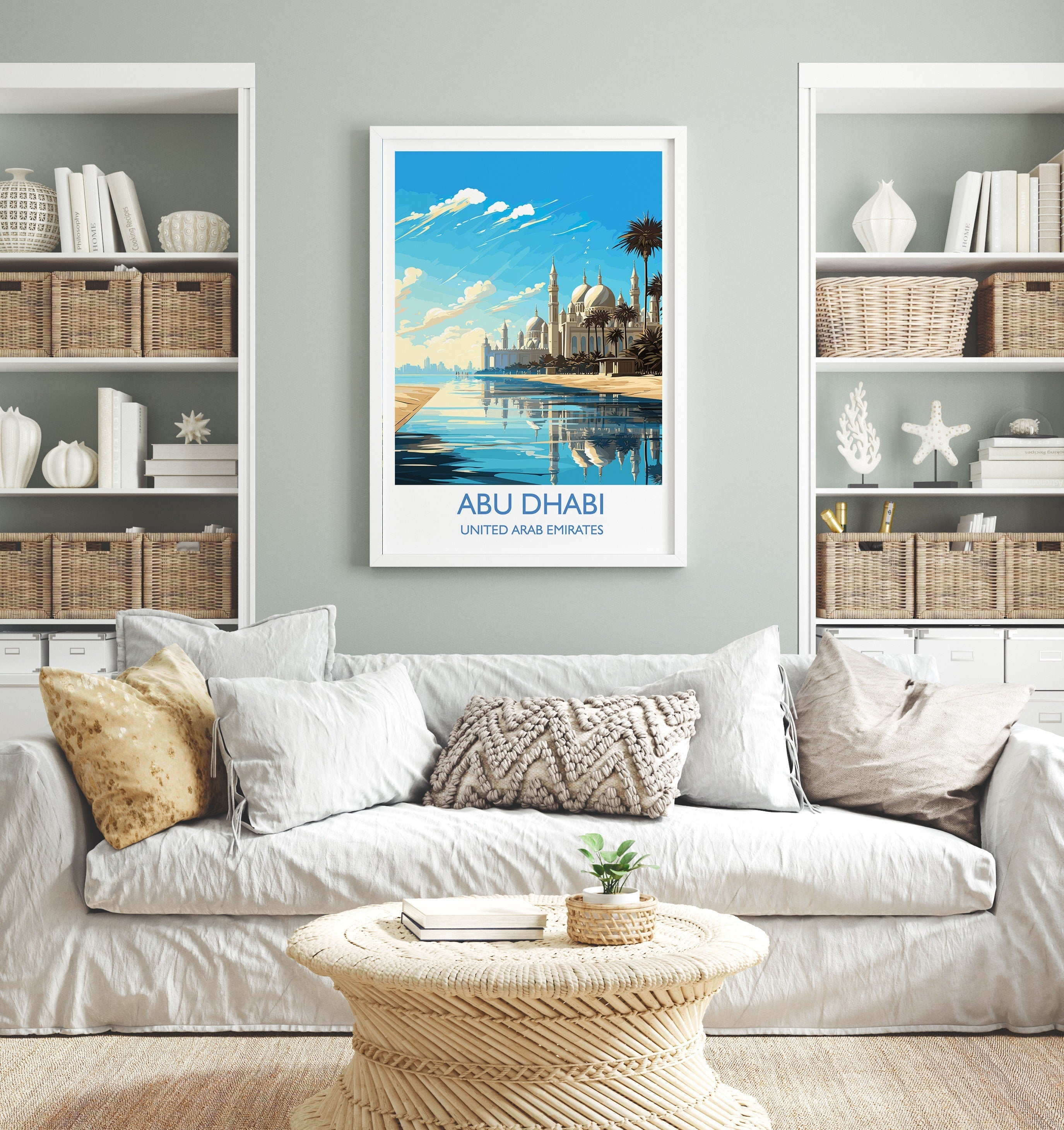 Abu Dhabi Travel Print Wall Art, Travel Poster of Abu Dhabi , United Arab Emirates, Abu DhabiArt Gift, Wall Art Travel Gift NQ Media Designs