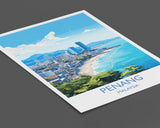 Penang Travel Print Wall Art, Travel Poster of Penang, Malaysia, Penang Art Gift, Wall Art Travel Gift NQ Media Designs