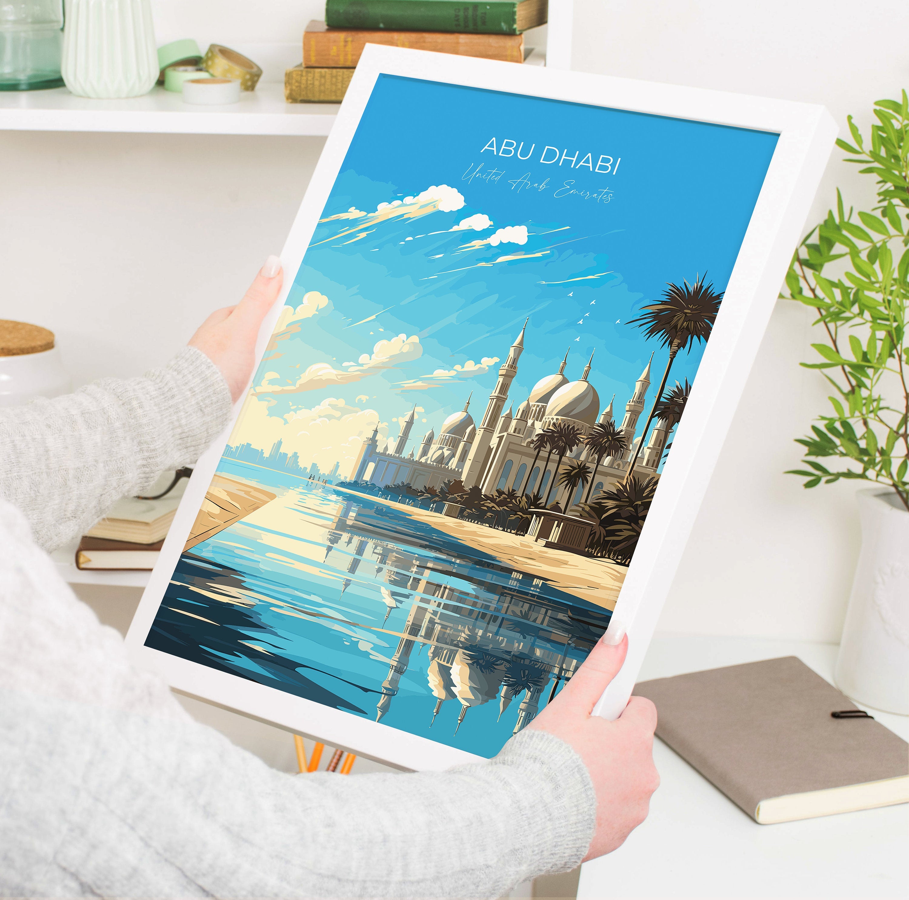 Abu Dhabi Travel Print Wall Art, Travel Poster of Abu Dhabi , United Arab Emirates, Abu DhabiArt Gift, Wall Art Travel Gift NQ Media Designs