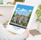 Fulham Travel Poster Wall Art, Travel Print of Fulham, London Poster, Fulham Art Gift, London Art UK Travel Gift NQ Media Designs
