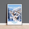 Meribel Wall Art Travel Poster, Travel Print of Meribel, Ski Poster, Meribel Art Gift, France Ski Art Travel Gift