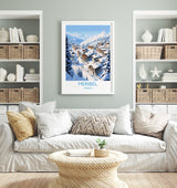 Meribel Wall Art Travel Poster, Travel Print of Meribel, Ski Poster, Meribel Art Gift, France Ski Art Travel Gift NQ Media Designs