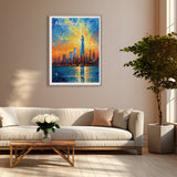 New York Wall Art Print, Travel Poster of New York Skyline Abstract Art , New York Art Gift, USA, Abstract Wall Art Gift NQ Media Designs