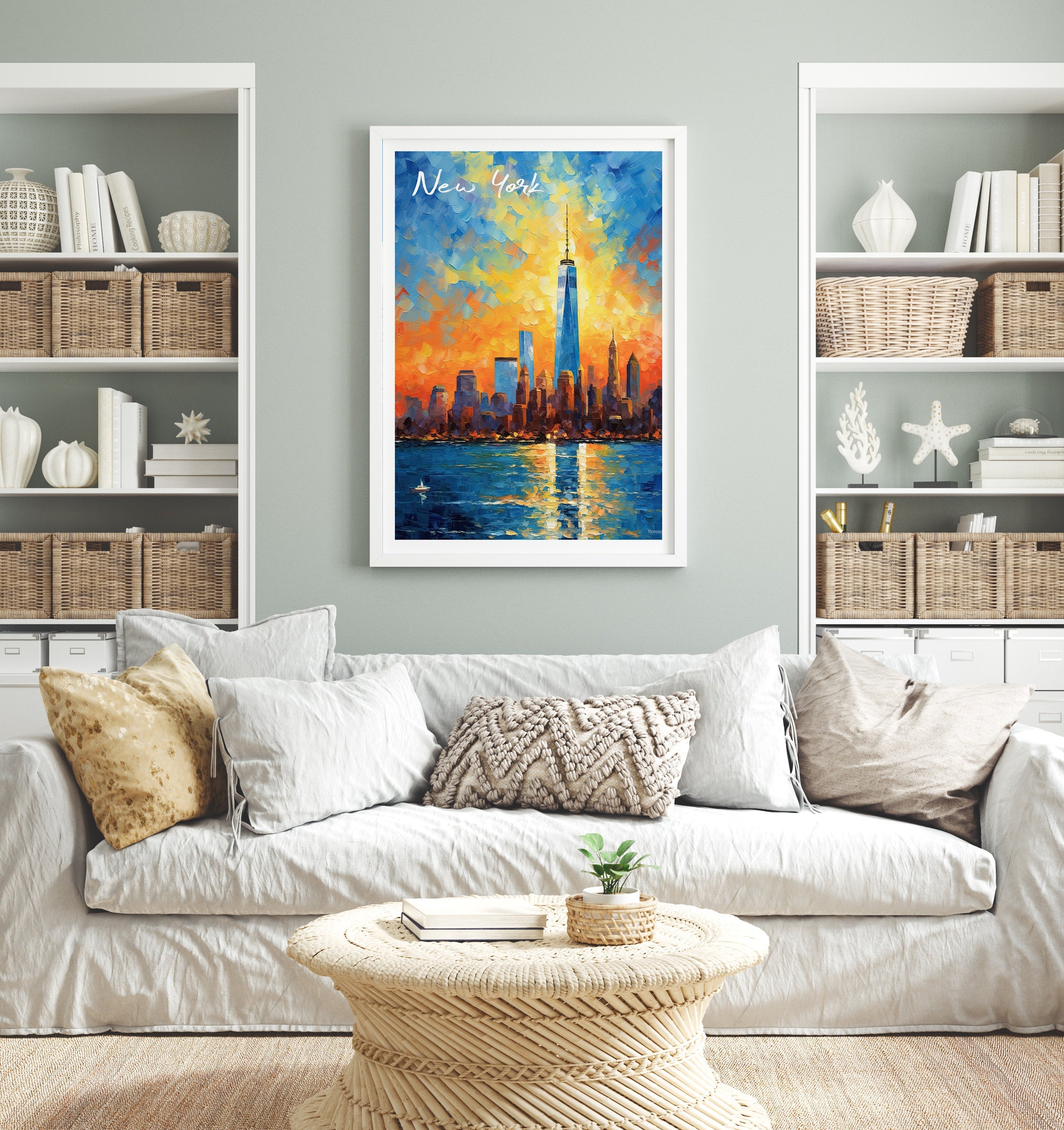 New York Wall Art Print, Travel Poster of New York Skyline Abstract Art , New York Art Gift, USA, Abstract Wall Art Gift NQ Media Designs