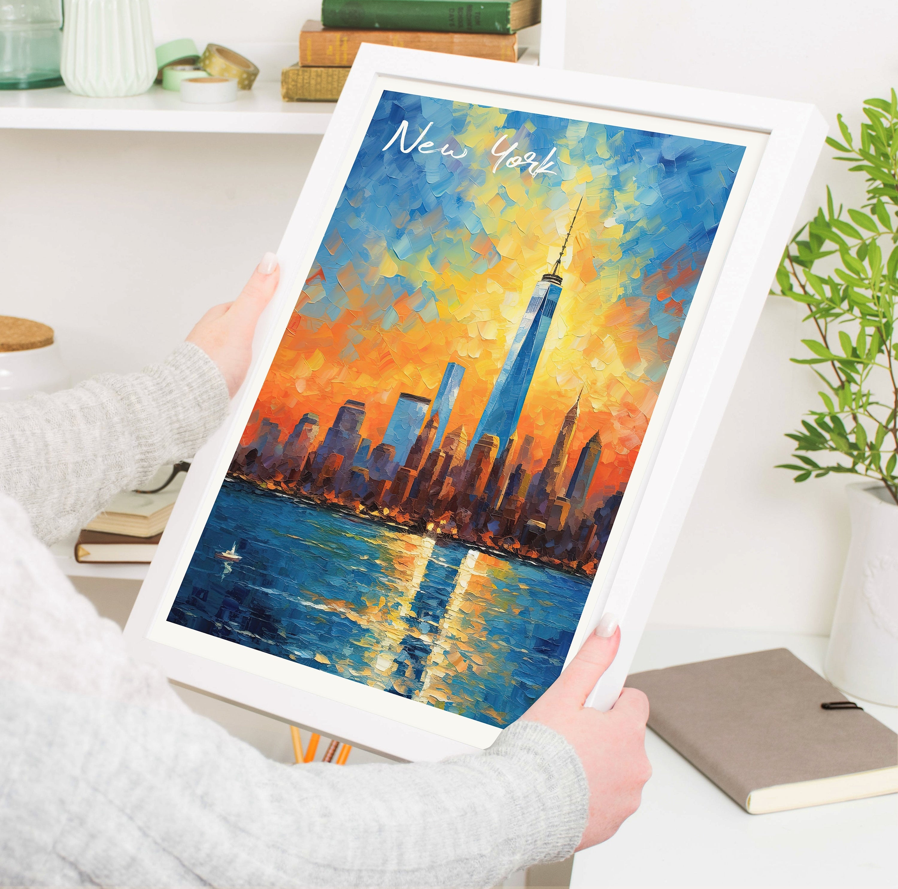 New York Wall Art Print, Travel Poster of New York Skyline Abstract Art , New York Art Gift, USA, Abstract Wall Art Gift NQ Media Designs