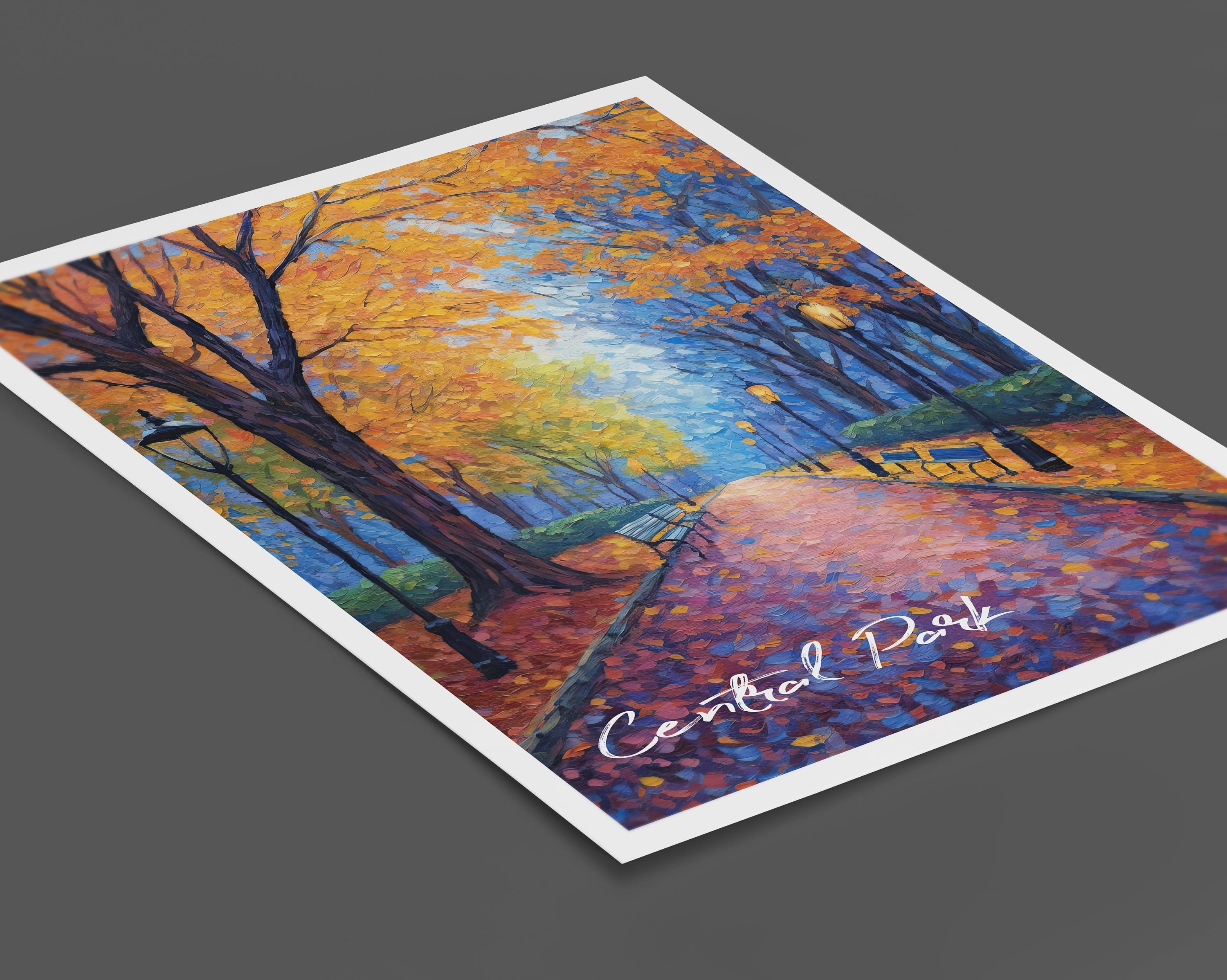 Central Park New York Wall Art Print, Travel Poster of Central Park Abstract Art, New York Art Gift, USA, Abstract Wall Art Gift NQ Media Designs
