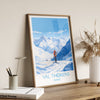 Val Thorens Wall Art Travel Poster, Travel Print of Val Thorens , Ski Poster, Val ThorensArt Gift, France Ski Art Travel Gift
