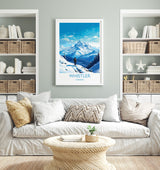 Whistler Wall Art Travel Poster, Travel Print of Whistler, Ski Poster, Whistler Art Gift, Canada Ski Art Travel Gift NQ Media Designs