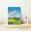 Glastonbury Travel Print Wall Art, Travel Poster of Glastonbury, Somerset, England, Glastonbury Gift Art, Somerset Gift, Wall Art Print